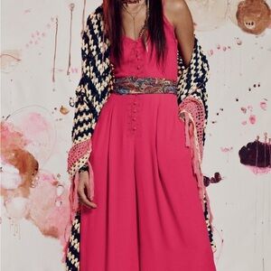 Free People Coral Jumpsuit